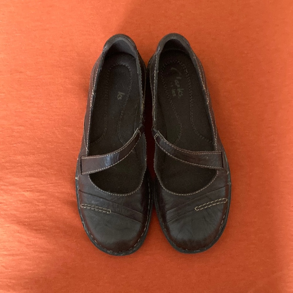 Clarks slip on Mary Jane-ish shoes